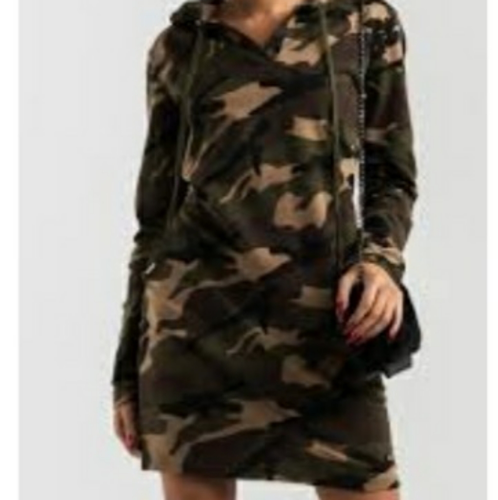 NOBO Camo Hooded Dress Size XL EUC